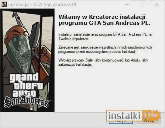 Instalacja GTA San Andreas