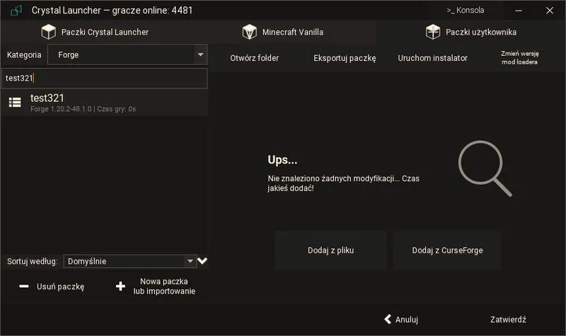 Rozwiązywanie problemów z Crystal Launcher