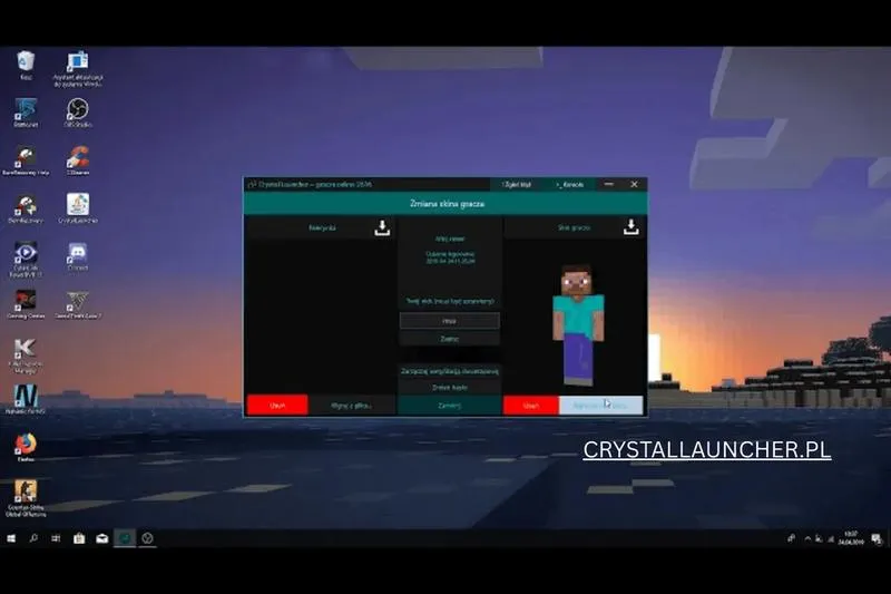 Zmiana skinów w Crystal Launcher